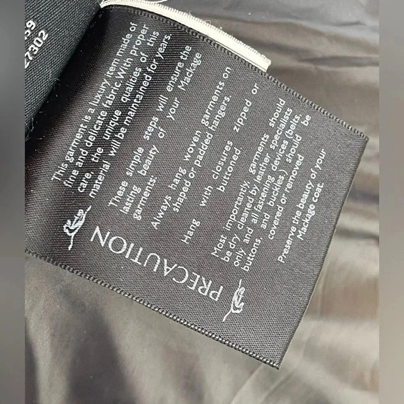 Mackage Black Leather Trim /wool jacket size small - Picture 17 of 17